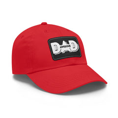 Dad Awesome Hat with Leather Patch (Rectangle)