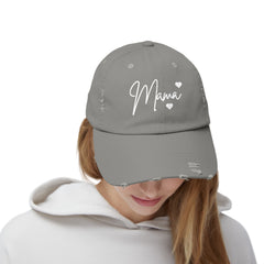 Mama Unisex Distressed Cap