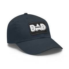 Dad Awesome Hat with Leather Patch (Rectangle)