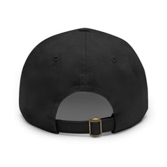 Dad Awesome Hat with Leather Patch (Rectangle)