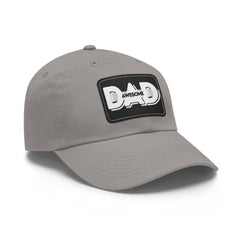 Dad Awesome Hat with Leather Patch (Rectangle)