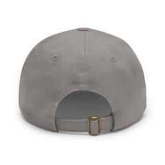 Dad Awesome Hat with Leather Patch (Rectangle)