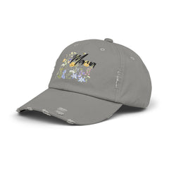 Mama Flowers Unisex Distressed Cap