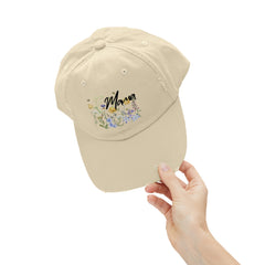 Mama Flowers Unisex Distressed Cap