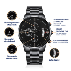 Customized Black Chronograph Watch