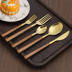 Wooden Handle Cutlery Set